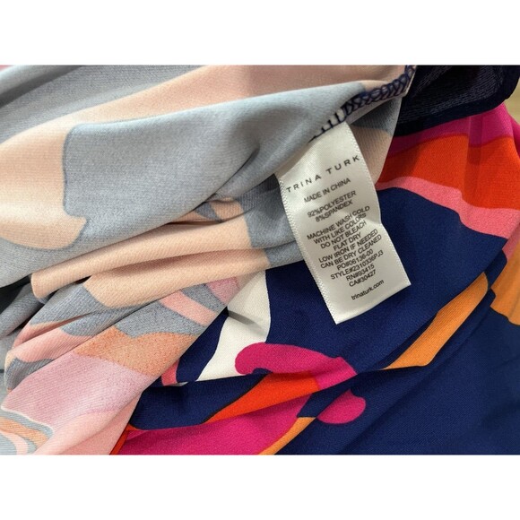 Trina Turk womens Milan Long Halter Maxi Dress size Small Scrolling Floral $198 - Picture 10 of 10